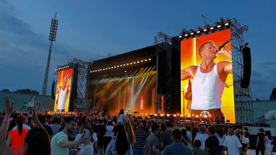 Сценичен LED екран на KVANT на концерт на Imagine Dragons