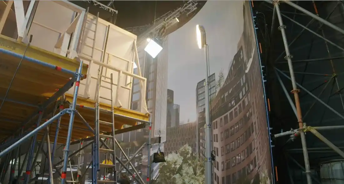 The LED screen as a shooting environment - a city and a real set