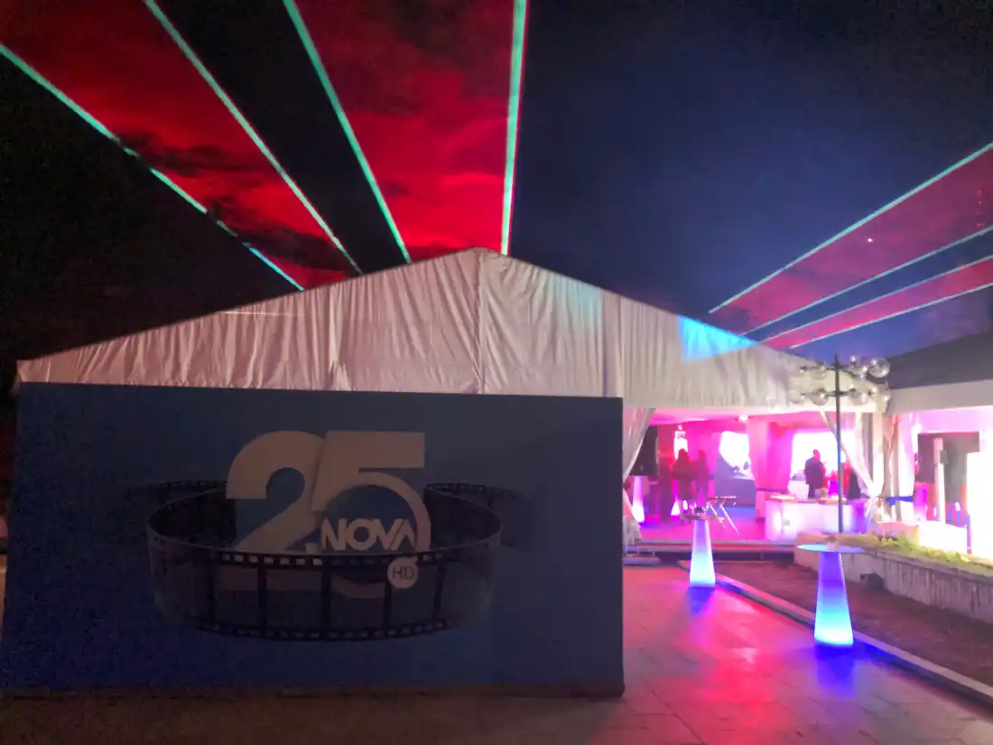 Laser show at the Nova 25th anniversary event
